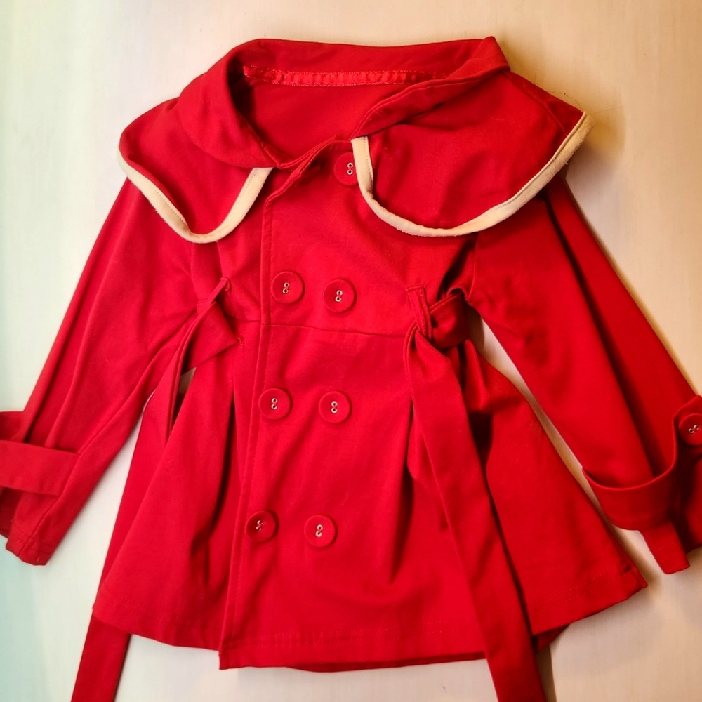 Red trench coat 12-24m